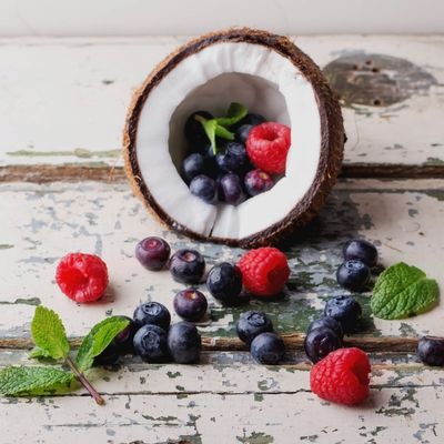 coconut and berries